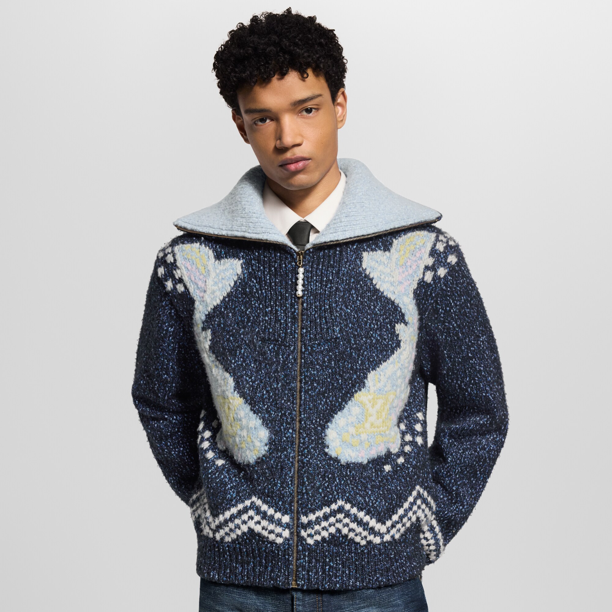 Zipped Knitted Blouson - Luxury Blue | LOUIS VUITTON